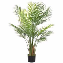 Plante artificielle intérieure - HOMCOM - pot en plastique et flocage 22 feuilles en PE - 120 cm - vert