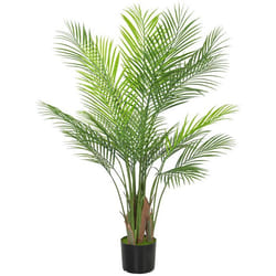 Plante artificielle intérieure - HOMCOM - pot en plastique et flocage 22 feuilles en PE - 120 cm - vert