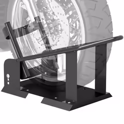 Bloque roue moto - HOMCOM - en acier - avec 3 trous réglables en hauteur - compatible avec les roues de 381 à 5334 mm - noir