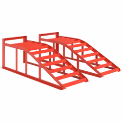 Dynamisez votre entretien avec les rampe de levage HOMCOM en acier robuste, anti-rouille, supportant 1000 kg. Surface anti-dé ...