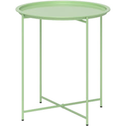 Outsunny - Table d'appoint de jardin pliable - table basse extérieure - dia. 46 x 50H cm - acier époxy vert pastel