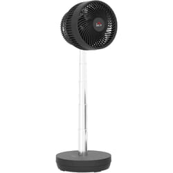 Ventilateur de table sur pied 2 en 1 - oscillant réglable - batterie rechargeable usb - 10 vitesses, timer - noir