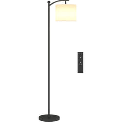 Homcom - Lampadaire dimmable H.60 cm 2 températures de couleur timer 60 min télécommande noir blanc