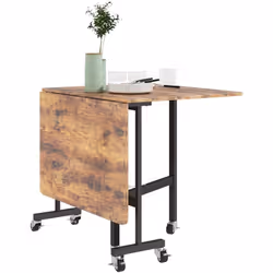 Explorez la table à manger pliable HOMCOM, extensible pour six personnes. Idéale pour les petits espaces, elle se replie à 26 ...