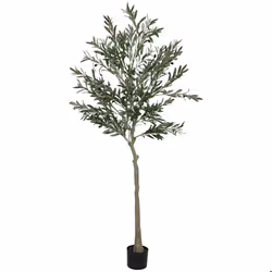 Olivier artificiel 180 cm - HOMCOM - plante artificielle intérieur - décoration pour maison bureau salon chambre