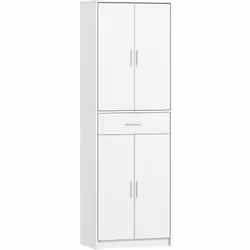 Découvrez l'armoire de cuisine HOMCOM : rangement complet avec placard supérieur, tiroir central, et inférieur, tous à l'abri ...