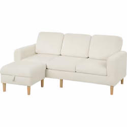 Redécouvrez votre intérieur avec le canapé modulaire en L ou repose-pieds. Idéal pour les petits espaces, il accueille trois  ...