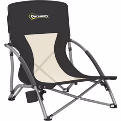 Découvrez la chaise pliante Outsunny, idéales pour la plage, pesant 2,2 kg avec sac de transport. Confort avec dossier en mai ...