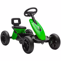 Kart à pédales pour enfants - AIYAPLAY - roues EVA silencieux avancer et reculer - 855 x 49 x 57 cm - plastique et métal - ve ...