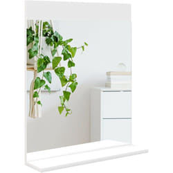 Homcom - Miroir de salle de bain mural avec étagère intégrée - dim. 50 x 12 x 60 cm - blanc