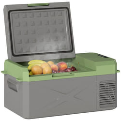 Glacière électrique portable - Outsunny - 163L - 12/24V - avec mode ECO -20℃ to 20℃ - pour maison camion camping - gris