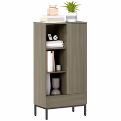 Buffet - HOMCOM - placard à portes tiroir 3 compartiments ouverts étagères réglables - panneau de particules - 60x34x121cm -  ...