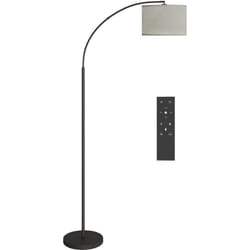 Lampadaire LED dimmable H.180 cm avec télécommande abat-jour réglable 11 température couleurs et niveaux de luminosité noir