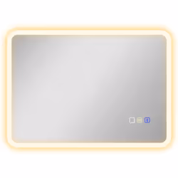 Améliorez votre routine avec le miroir LED de salle de bain intelligent HOMCOM. Miroir de salle de bains montage mural avec l ...