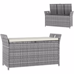 Découvrez le banc de rangement Outsunny, parfait comme pouf confortable ou table d'appoint. Avec son coussin amovible et sa s ...