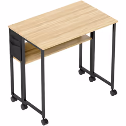 Optimisez votre espace avec le bureau HOMCOM, passant de 50 cm à une table de 21 cm avec un design pliable. Comprend une étag ...
