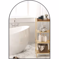 Explorez le miroir de salle de bain HOMCOM, 50 × 70 cm, avec un cadre en alliage d'aluminium de 3 cm. Résistant à la rouille  ...