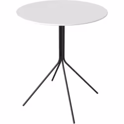 Savourez les repas en extérieur avec la petite table de jardin Outsunny. Plateau rond ?60 cm, bords sécurisés, structure en a ...
