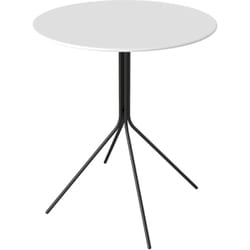 Table de jardin ronde design dia. 60 cm acier anthracite blanc