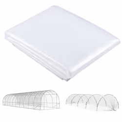 Bâche pour serre - Outsunny - imperméable et résistante aux UV - en polypropylène 150g/m² - 6 x 10 m - transparent