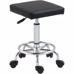 Explorez le confort du tabouret de travail HOMCOM, idéal pour salons et ateliers, avec assise en rembourrage mousse et repose ...