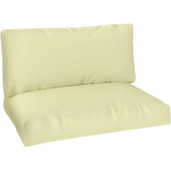 Outsunny - Coussins palette 2 places - coussins de palettes assise 120 x 80 cm dossier 120 x 45 cm - épaisseur 20 cm - tissu écru