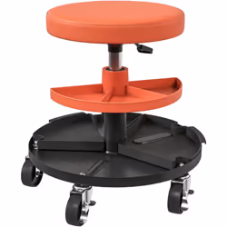 Optimisez votre garage avec le tabouret d'atelier à roulettes HOMCOM, en acier durable, supportant 135 kg. Avec son ajustemen ...