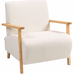 Découvrez notre fauteuil confortable HOMCOM au style nordique et tissu effet laine bouclée doux. Avec une assise et un dossie ...