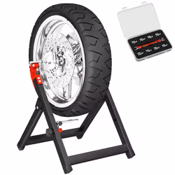 Équilibreuse manuelle de roues de moto - HOMCOM - aluminium et acier - pliable - clé à rayons - compatible jusquà 21 pouces - ...