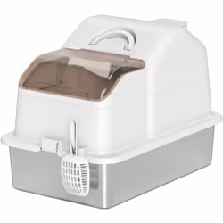 Explorez la maison de toilette pour chat PawHut en acier inoxydable : élégance et praticité. Maison saine grâce à une excelle ...