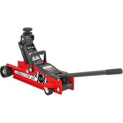 Cric hydraulique rouleur 2,5t - hauteur de levage 80-360mm - acier rouge noir