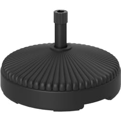 Outsunny - Pied de parasol design rond dia.55 x 30 cm - lestage eau sable - hdpe noir