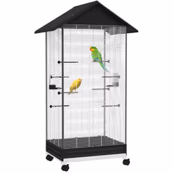 Profitez d'un espace généreux avec la cage à oiseaux intérieure PawHut pour petits oiseaux, dotée d'un intérieur spacieux et ...