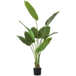 Plante artificielle intérieure - HOMCOM - 160 cm - pot en plastique et terreau floqué - vert
