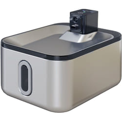 Fontaine à eau pour chat 5L filtration 3 étapes charge usb câble + nombreux accessoires inclus acier inox