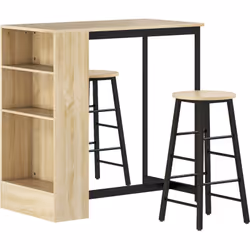 Sublimez votre intérieur avec l'ensemble table de bar avec tabourets HOMCOM. Table de bar avec deux tabourets offrant un vast ...