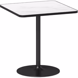 Découvrez la table de cuisine HOMCOM, alliant style et fonctionnalité avec son plateau en marbre blanc et une base métallique ...