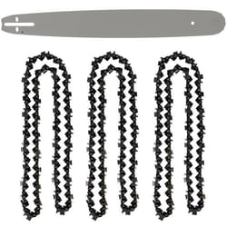 GT GARDEN - Guide 20 pouces (50 cm) avec lot de 3 chaînes 76 maillons pour tronçonneuse