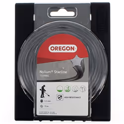 - Marque : OREGON - Référence : 110986E - Épaisseur du fil : 3 mm - Longueur : 15 mètres - Type : fil nylon à 5 bords trancha ...