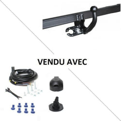 Dacia - Attelage Sandero i y compris gpl (07/08-01/13) Col de cygne + faisceau universel 7 broches
