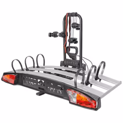 Le Menabo Alcor peut transporter 3 vélos d'une charge totale de 60 kg et jusqu'à 20 kg par vélos (30 kg pour max 2 vélos). Il ...