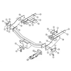 Nissan - Attelage Pick-up D22 Simple Cab et King Cab pare-chocs marchepied (01/02-06/05) Standard + faisceau universel 7 broches