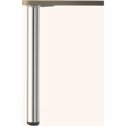 > Pied de table métal : acier > Pied de table réglable 0/+3 cm > Table hauteur 70,5 cm > Fixation par vis