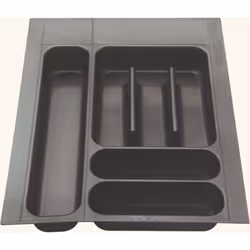 > 5 compartiments pour couverts > Organisateur couverts ajustable par découpe > Rangement couvert polypropylene > Range couve ...