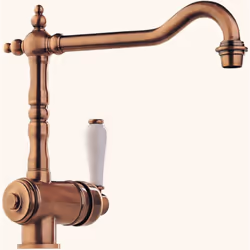 POINTS FORTS : > Robinet rétro H 268 x L 232 mm > Bec orientable à 360° > Mitigeur pour cuisine > Robinetterie cuisine avec f ...