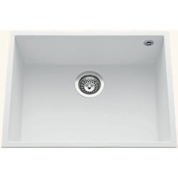 Évier sous-plan granit blanc Luisina QUADRILLE 1 bac 580x440