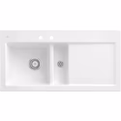 POINTS FORTS : > Évier encastrable 100x51 cm > Livré sans système de vidage > Meuble sous évier 60 cm minimum > Évier non rév ...