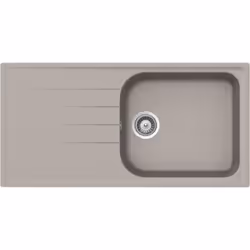 POINTS FORTS : > Évier encastrable 100x50 cm > Evier vidage manuel > Meuble sous évier 60 cm minimum > Évier réversible CARAC ...