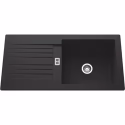 POINTS FORTS : > Évier encastrable 100x50 cm > Meuble sous évier 60 cm minimum > Evier vidage manuel > Évier réversible CARAC ...