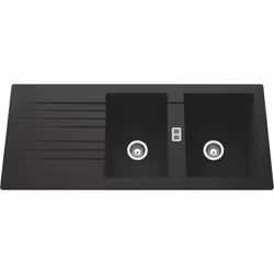 POINTS FORTS : > Évier encastrable 116x50 cm > Meuble sous évier 80 cm minimum > Evier vidage manuel > Évier réversible CARAC ...